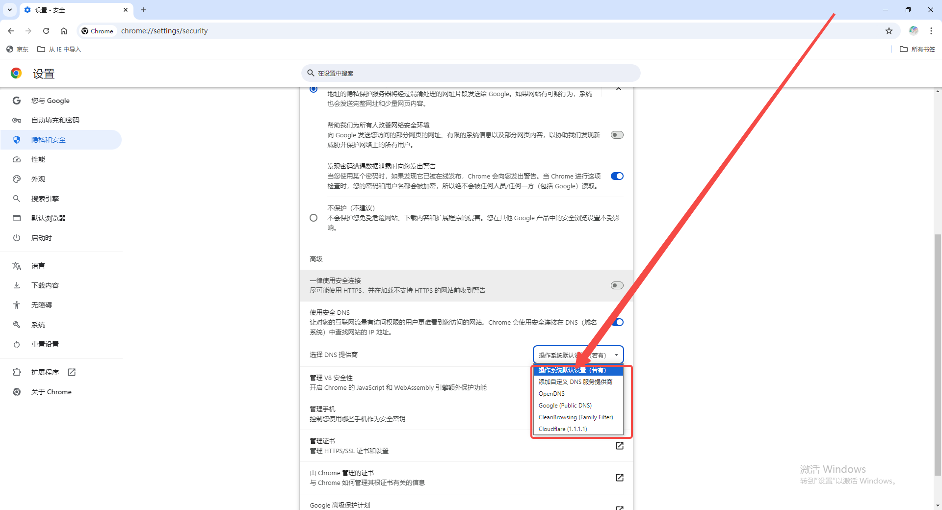 如何在谷歌浏览器中设置DNS优先级7