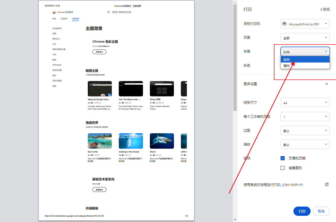 Windows上Chrome的打印功能设置5