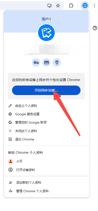 Chrome的账户同步如何开启和关闭3